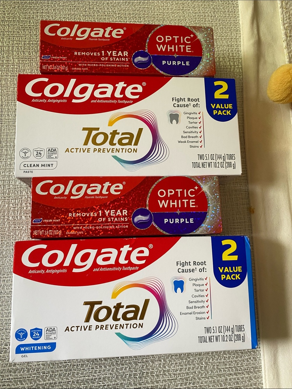 Colgate Total Active Prevention Toothpaste Value Pack - White